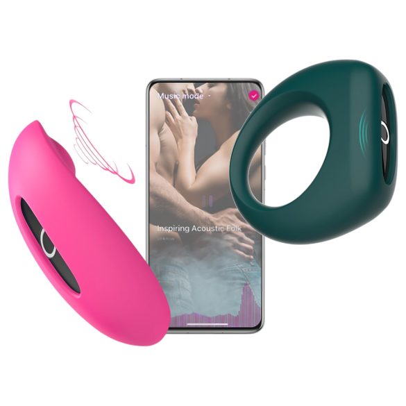 Magic Motion - vibromasseur couple - télécommande - silicone rose/vert