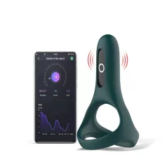   Magic Motion Rise - Anneau pénien vibrant contrôlé par application, pour hommes (vert)
