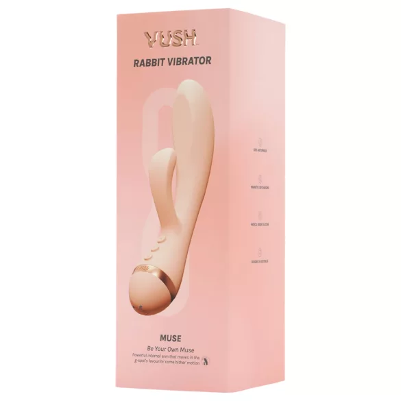 Vush Muse - vibromasseur rabbit rechargeable étanche - stimulateur clitoris rose