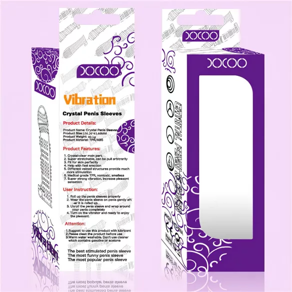 Lonely - préservatif pénien vibrant à picots - transparent