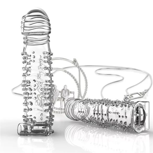 Lonely - préservatif pénien vibrant à picots - transparent