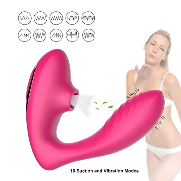 Tracy's Dog OG - Vibromasseur point G et clitoridien - silicone rose