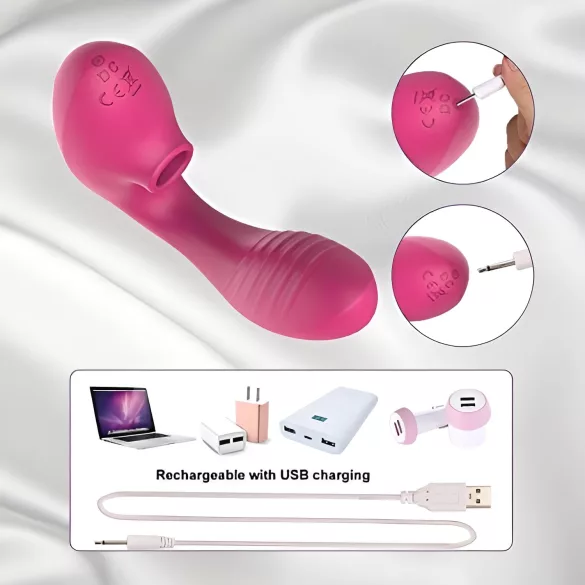 Tracy's Dog OG - Vibromasseur point G et clitoridien - silicone rose