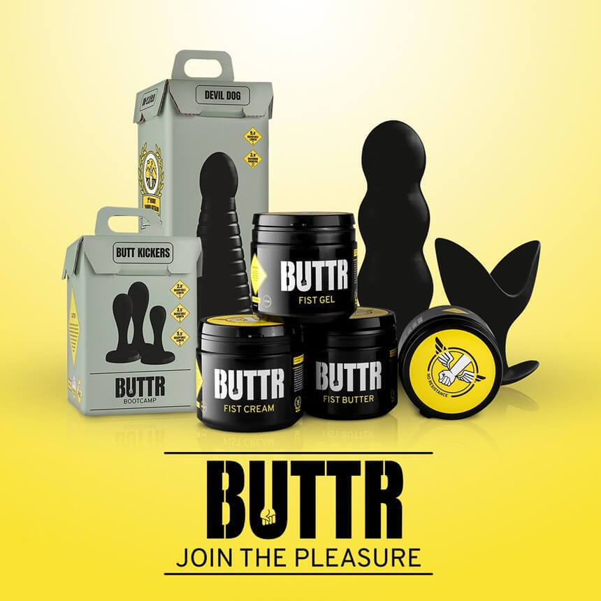 Produits BUTTR pour fisting : gel de fisting, godemichet pour fisting, gant de fisting | Desirel.fr Sex Shop - 100 % discret