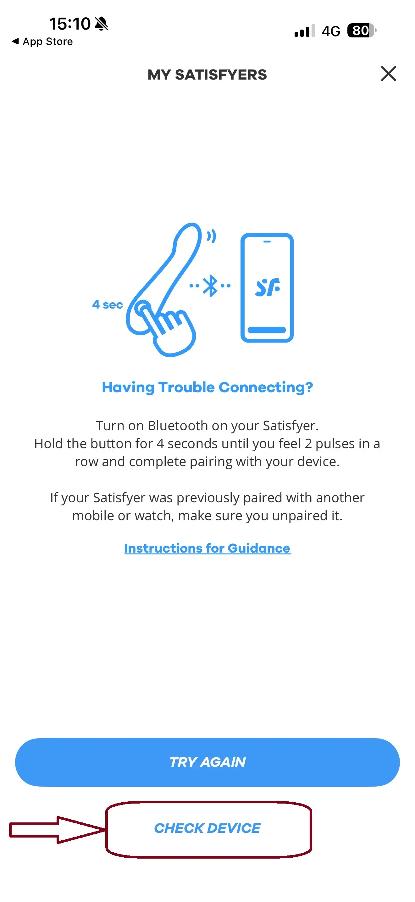 Satisfyer Connect App : guide étape par étape étape 2 | Desirel Sex Shop