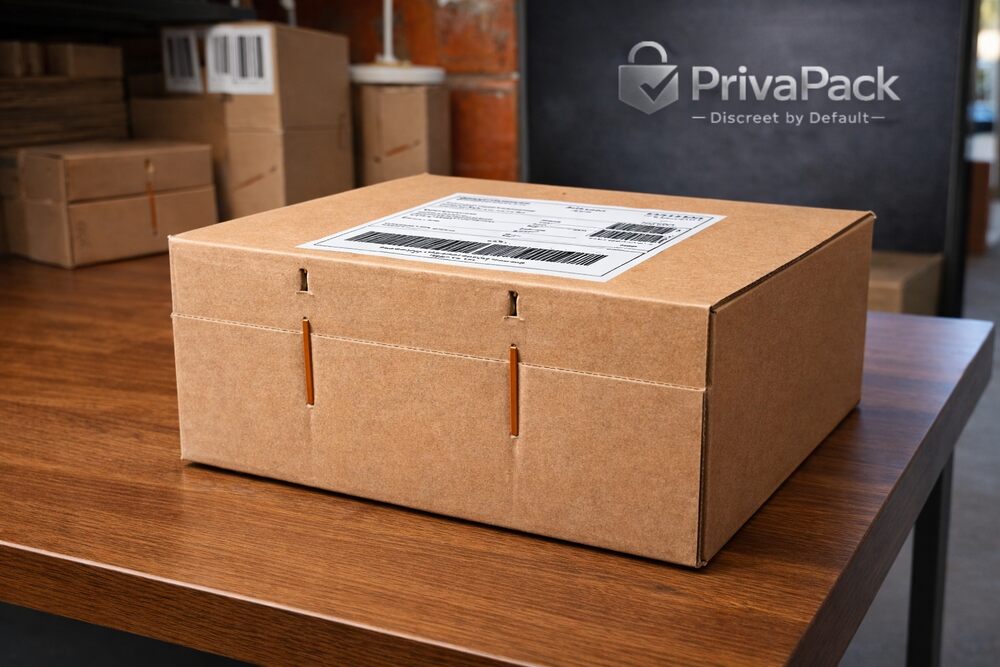 La boîte PrivaPack™ est un système protégé par une marque déposée qui garantit que votre commande arrive intacte, non altérée et en toute confidentialité | Desirel Sex Shop